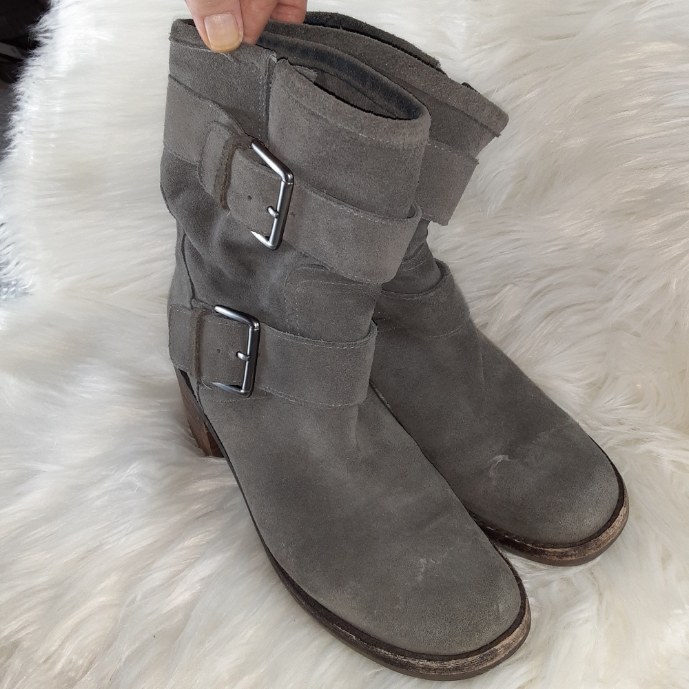 Sam Edelman Gray Suede Boots - Picture 1 of 8